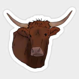 Texas Longhorn Head Sticker